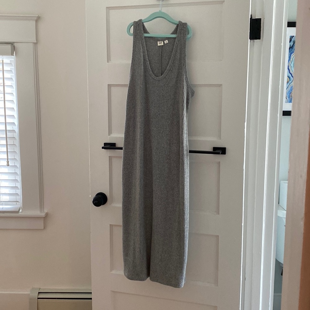 Gray GAP ribbed stretch dress
